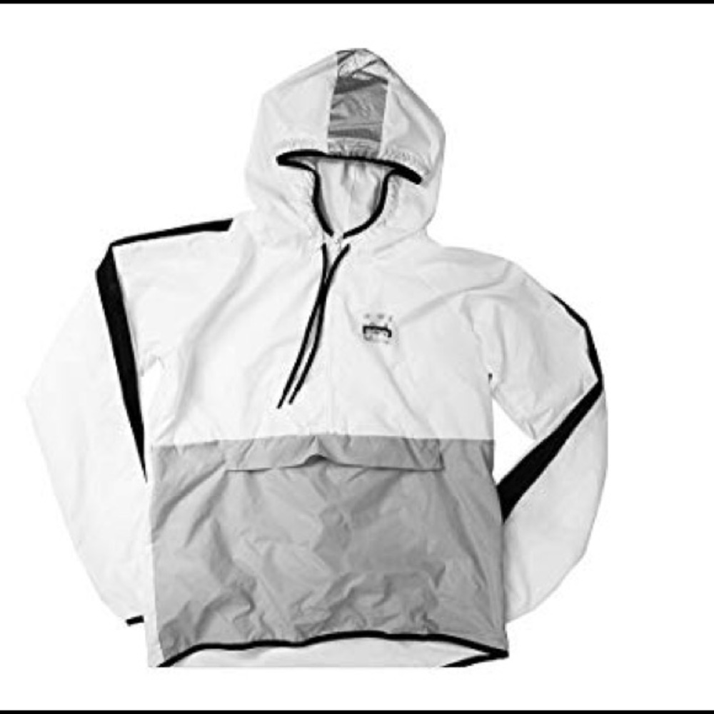 PINK half zip lined anorak